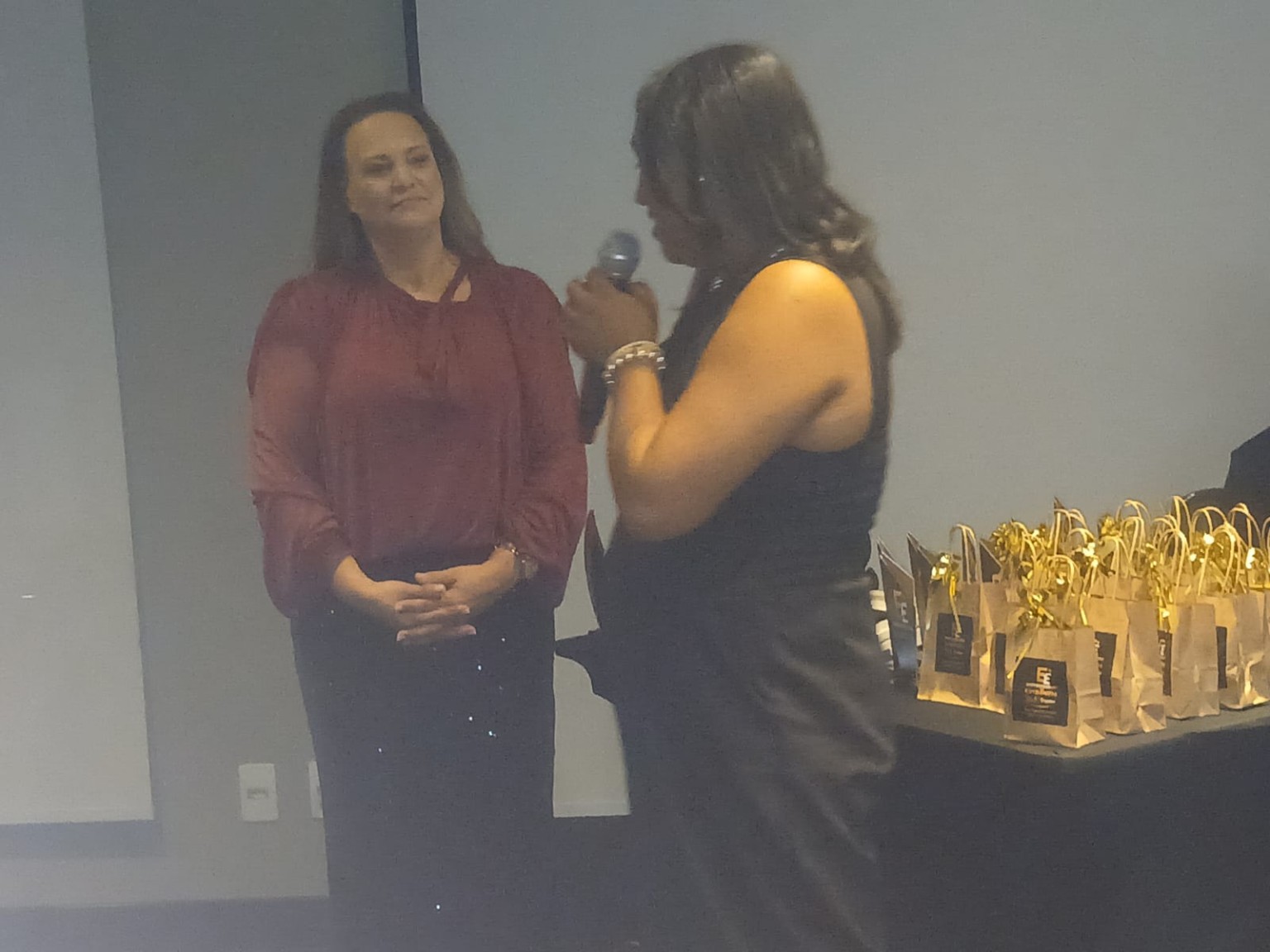 Momento especial no palco